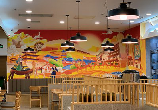 新邵商业空间彩绘介绍。