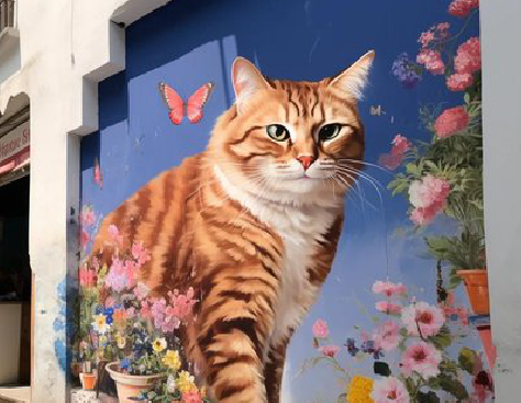 新邵自己绘制有个性的手绘墙