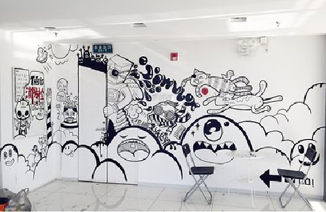 新邵手绘墙并非传统涂鸦。